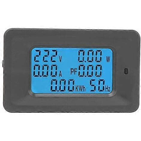 Multimeter, 6-i-1 digital voltmeter ammeter hushålls digital LCD-mätare, 110V-250V 100A strömkontrollpanel