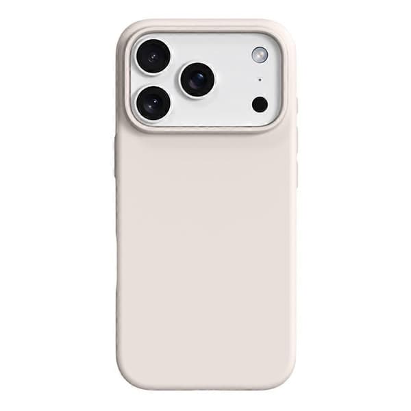 For iPhone 17 Pro Case Ultra-thin Liquid Silicone + PC Anti-Scratch Phone Case with Camera Touch Co (Antique White)