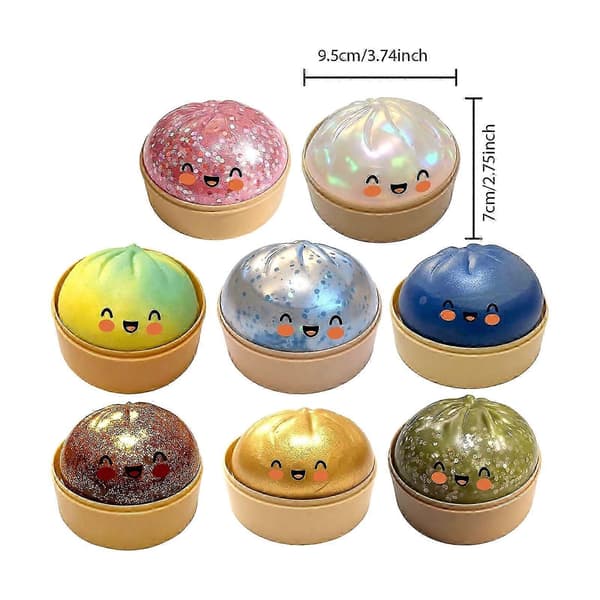 Dumpling Squishy, Dumpling Squishy Mystery, 4 tommer Jumbo Dumpling Stressbold, Blød Klemme Dekompression Dej til Voksne C