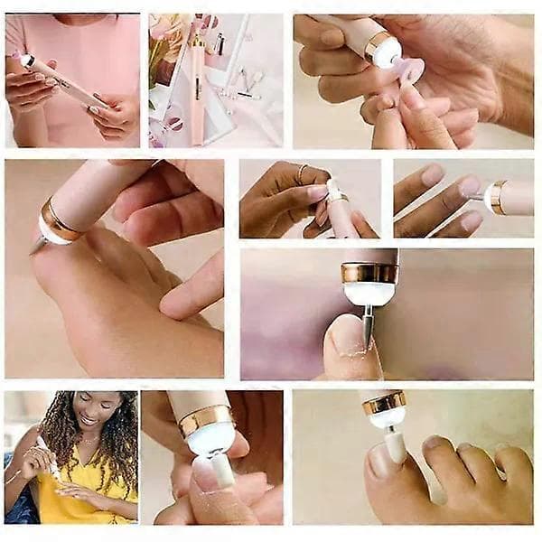 Elektrisk nagelfil - Elektrisk fil - 5-pack rosa