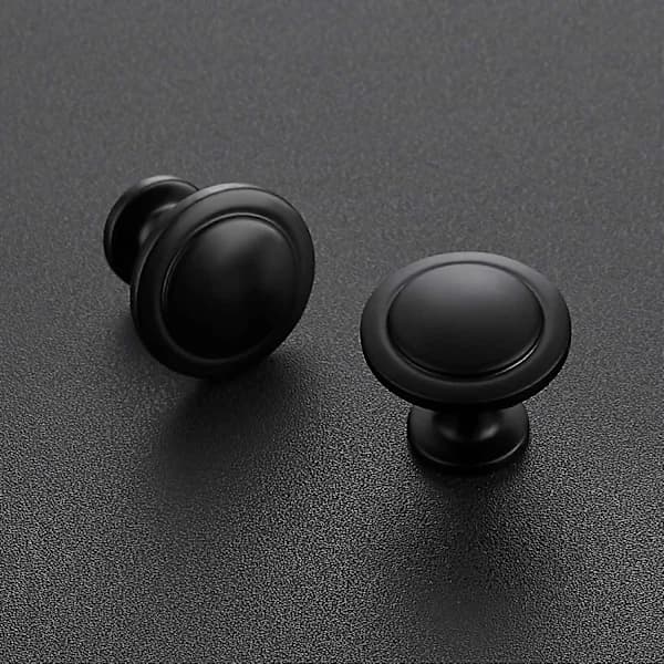 10-pack Kitchen Cabinet Knobs 1-1/4\" Drawer Knobs Cabinet Knobs Matte Black Zinc Knobs Drawer Handles Door Knobs