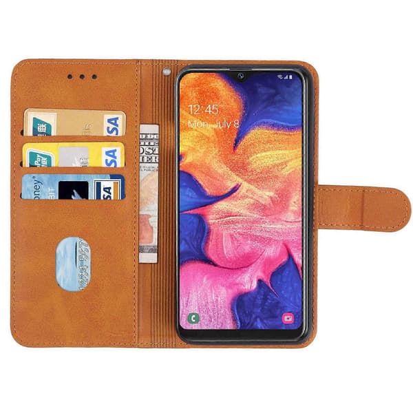 Läderfodral för Samsung Galaxy A10e (Brun)