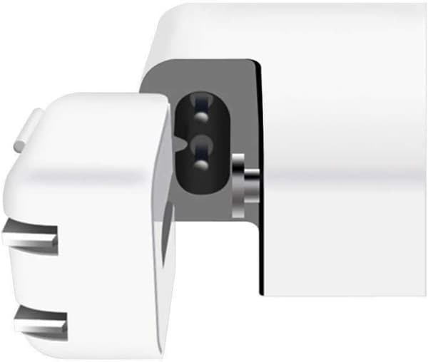 Reiseladeradapter, amerikansk standardplugg, erstatningsplugg (2 amerikanske standardplugger) for iPod, iPhone, iPad, MacBook strømadapter, hvit.