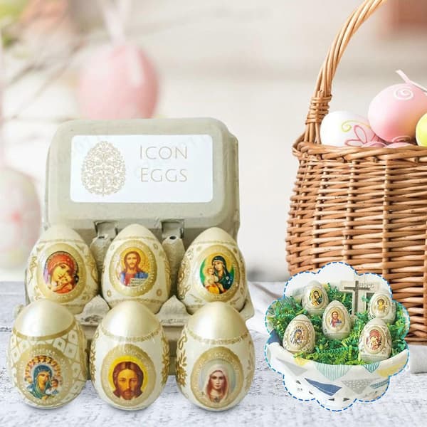 Trä ICONS Påskägg Högtidsdekorationer