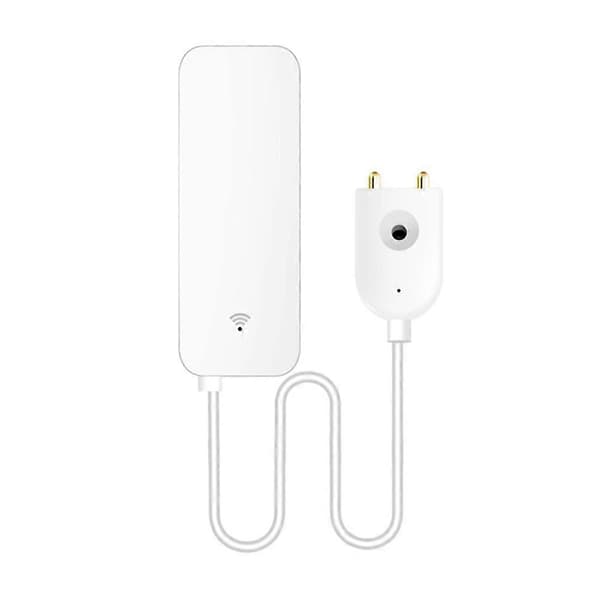 Tuya Zigbee Smart Vandlækagesensor Vandoverløbsniveaudetektor Sikkerhedsalarm System Oversvømmelseslækage White