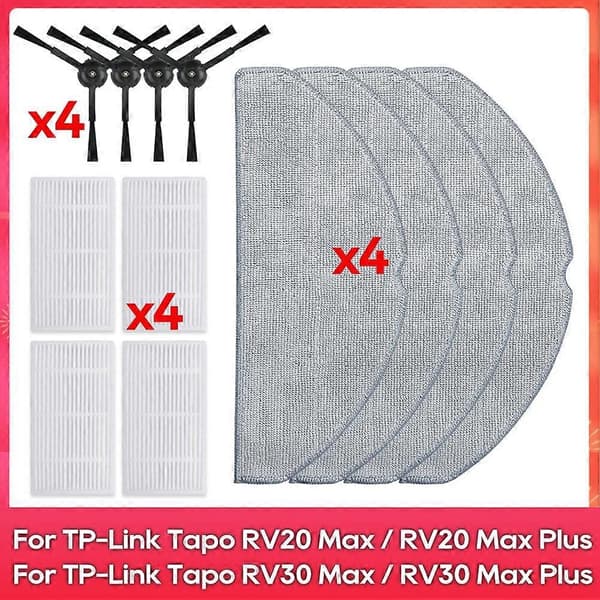 Til TP-Link Tapo Reservedelsfilter Sidebørste Moppetilbehør AS Shown