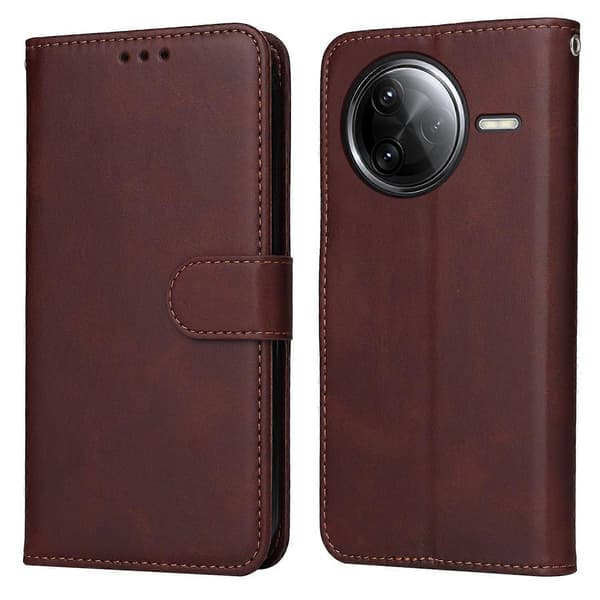 PU Leather Wallet Case for Xiaomi Redmi K80 Pro 5G, Flip Case (Brown)
