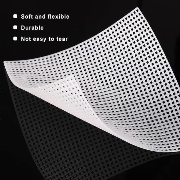 20 Sheets Plastic Canvas, 7ct Clear Plastic Mesh Canvas Sheets for Embroidery, Cross Stitch Plastic Aida Plastic Mesh Fabric for Crafts DIY Crochet Pr