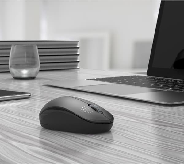 Mini Wireless Mouse, 2.4G Silent Mouse with USB Receiver - Portable Computer Mice for PC, Tablet, Laptop with Windows System (Black)