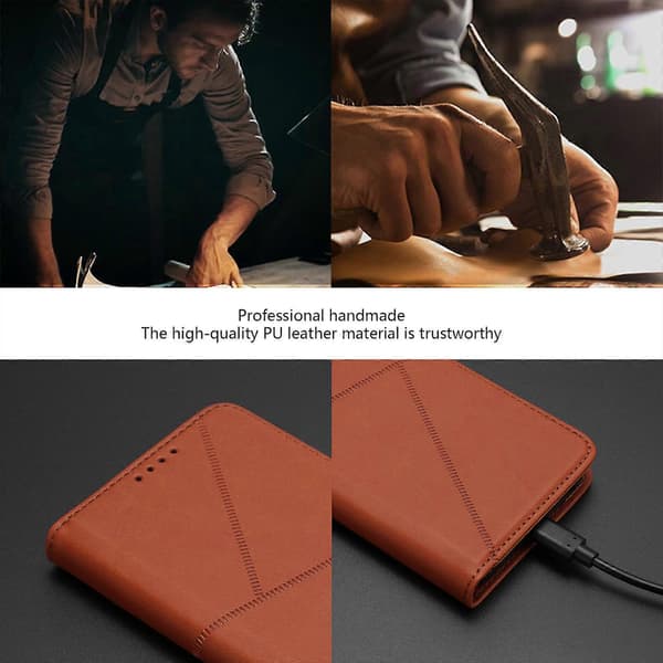 Compatible for iPhone 17 Pro Max Wallet Case Magnetic Closure Leather Flip Phone Case with Stand (Espresso)