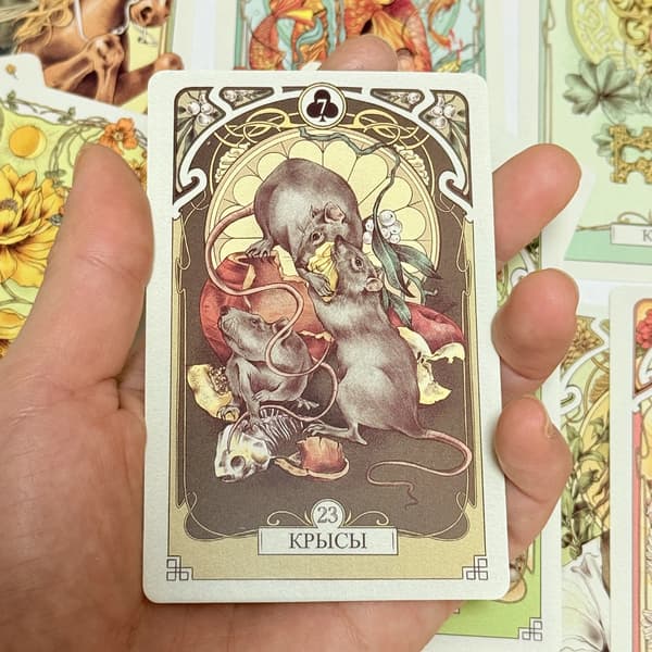Romantiske Lenormand Oracle-kort russisk versjon 37 kort Light Grey