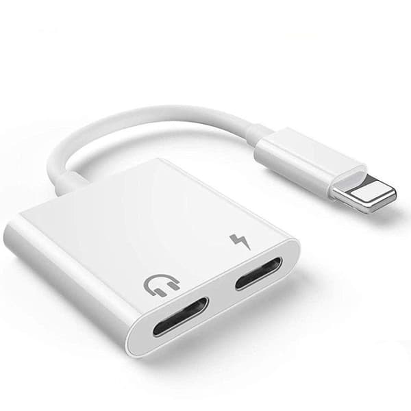 Hodetelefoner og ladeadapter Lightning x2 til Lightning