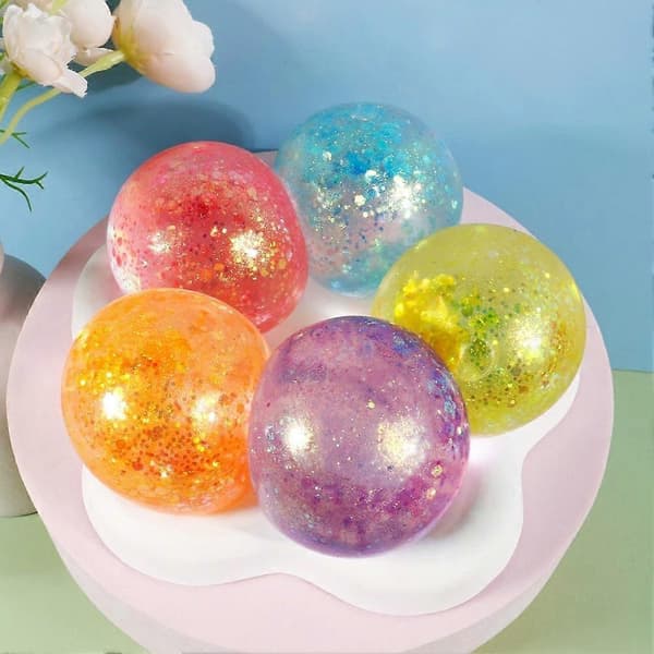 Glitter Maltose Squishy Legetøj 6Cm Tpr Til Stresslindring Sensorisk Leg Orange duck