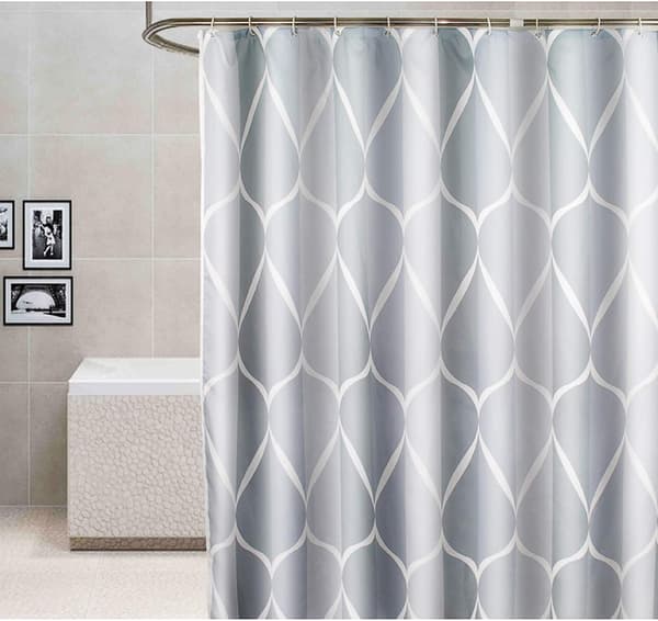 Dusjforheng 120x180 cm, Vanntett Vaskbart Muggbestandig Polyester Dusjforheng, Grå - Perfet