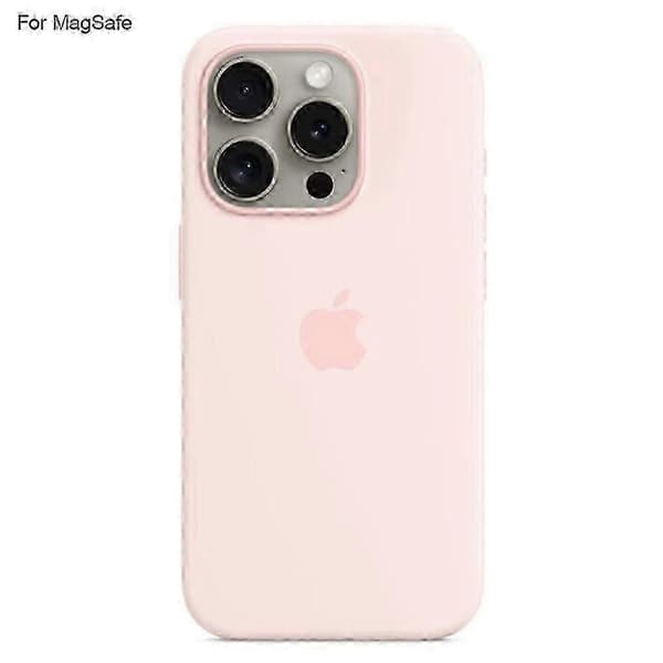 For iPhone 15 Pro Case with MagSafe - Liquid Silicone Protective Case - YT4 (Light Pink)