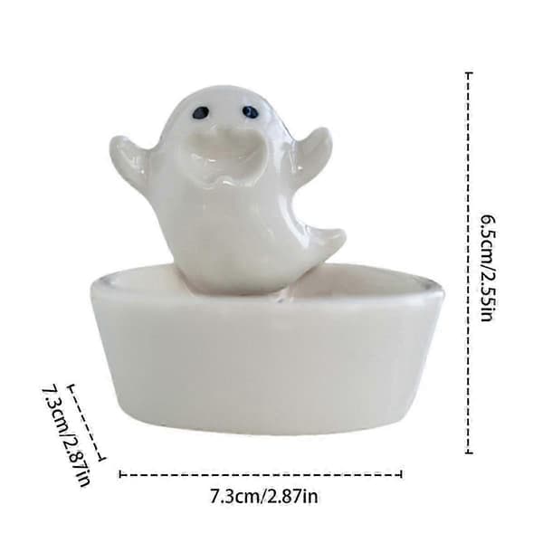 Cute Ghost Candle Holder Cartoon Aromatherapy Candle Holder Durable High Temperature Design