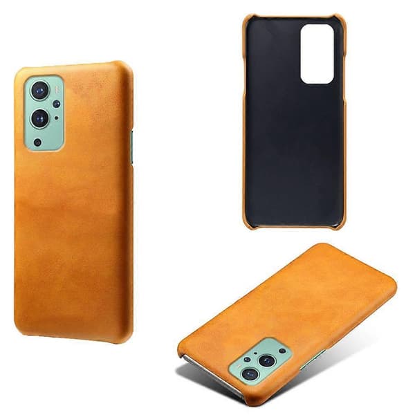 KSQ PU Leather Coated PC Phone Case for OnePlus 9 Pro (Orange)