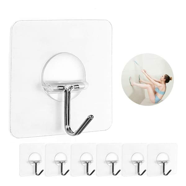Self-adhesive hooks - 6-pack