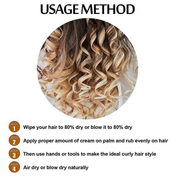 Elastin för styling av lockigt hår, återfuktande och fluffande elastin för styling av lockigt hår