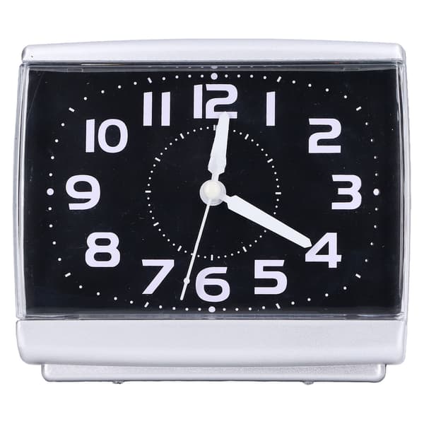 Square Silent Alarm Clock Simple Style Desk Clock Dorm Office Home Decor Black