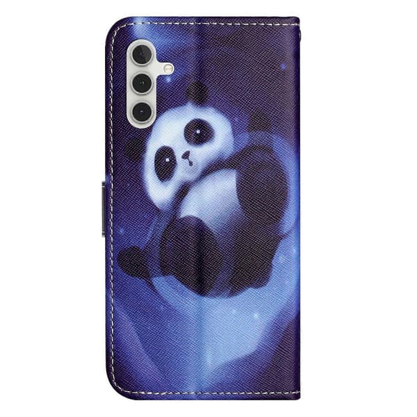 Case for Samsung Galaxy A56 5G/ M56 5G Pattern Print PU Leather Wallet Phone Case Cross Texture (Panda)