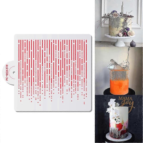 Cake Stencil Dotted Line Pattern Ornamental PET Cake Edge Spray Template for Cake Decoration
