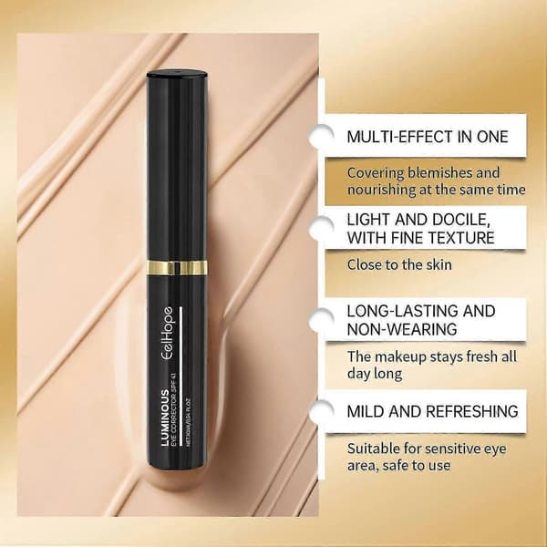 Under Eye Corrector with SPF 41, Tinted Anti-Aging Eye Cream for Dark Circles and Hydration