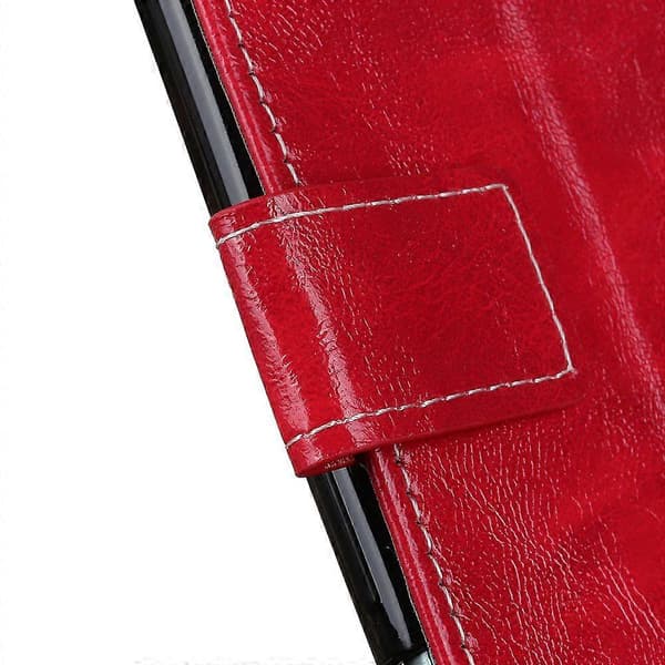 Leather Wallet Case with Crazy Horse Texture for OnePlus Nord 5 5G (Red)