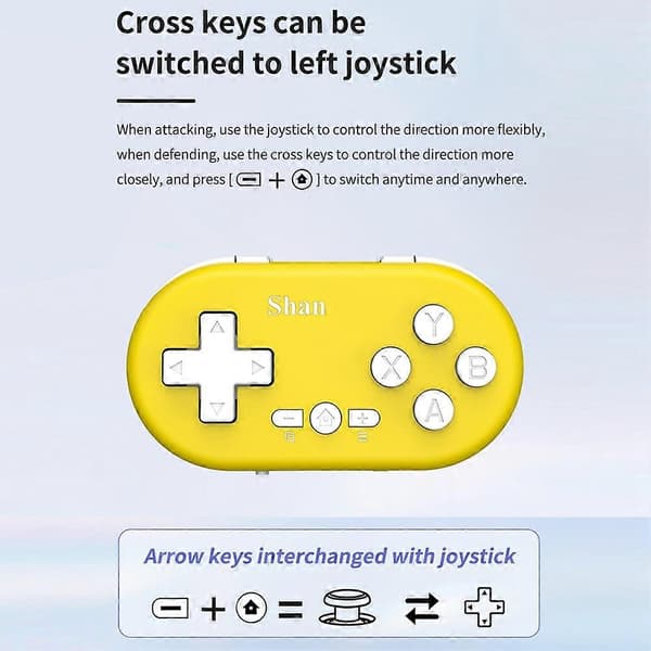Mini Game Trådløs Controller Håndholdt Spillekonsol Bærbar Lommecontroller Bluetooth 5.0 til PC Android og MacOS A Röd