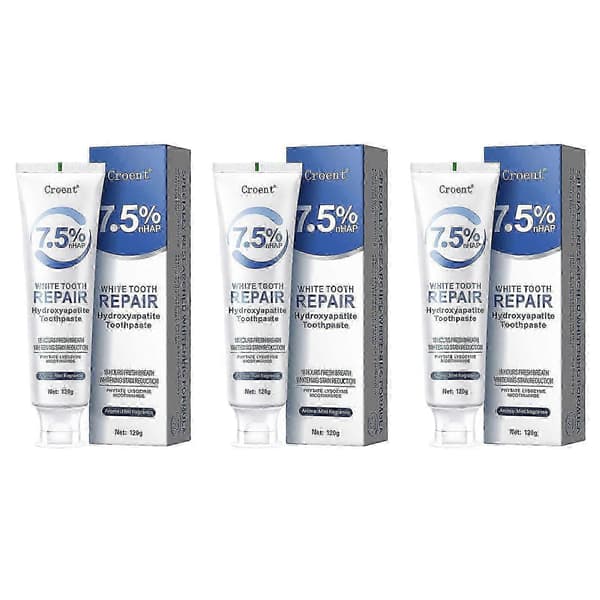 7,5 % Hydroxiapatit Tandkräm 3pcs