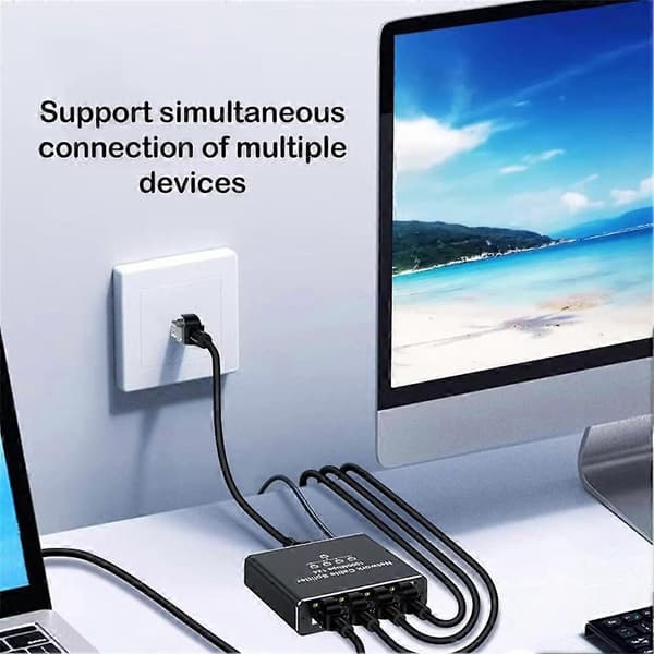 Ethernet-adapter LAN Internet Splitter Gigabit Switch 1 til 4 1 to 4