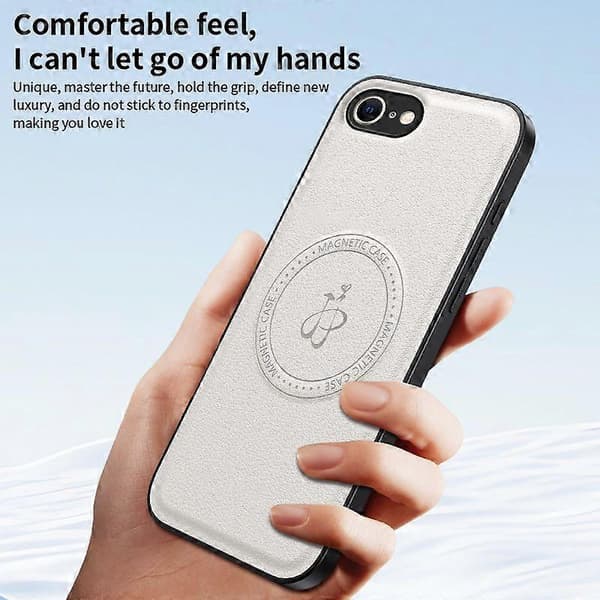 Magnetic Case for iPhone 16e PU + TPU + PC Back Shockproof (Brown)