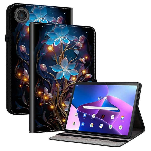 For Lenovo Tab TB311FU Leather Case Pattern Printed Stand Tablet Cover with Card Slots