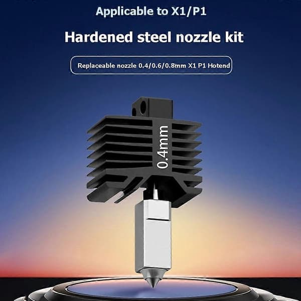 Hotend-sæt til Bambu Lab X1/P1 hærdet ståldyse til Bambu Lab opgraderet Hotend-sæt til Bamboo 3d-printer Hotend B