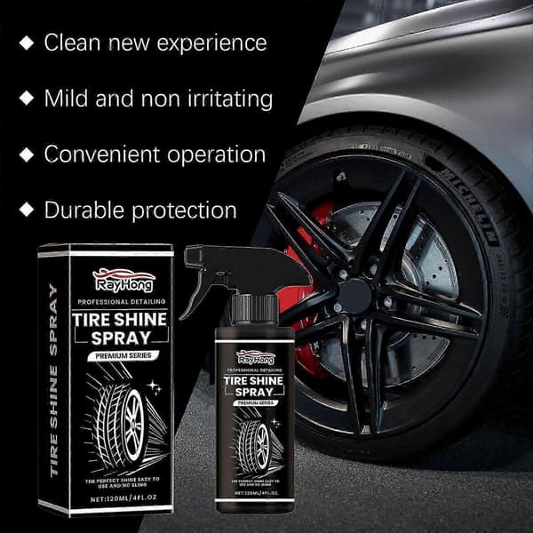 Holdbar Dækglans Spray - Langvarig Glans & Beskyttelse til Hjul - 120ml