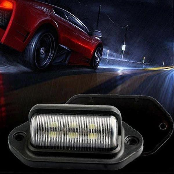 LED nummerpladelys 6LED universelt lys lastbil lastbil trailer 12-24V nummerpladelys_Gave
