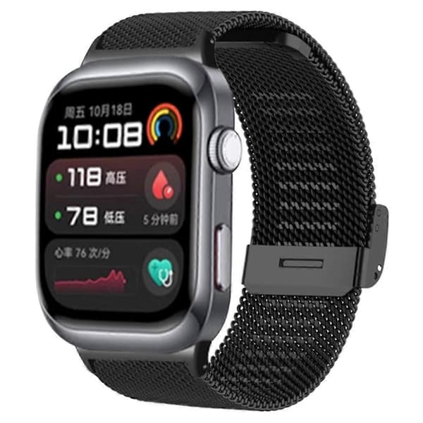 Til Huawei Watch D2 Erstatningsurrem Milanese Metal Mesh Håndledsrem - Sort