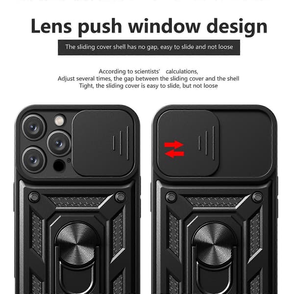 Skydbart kameradæksel Design TPU+PC Telefoncover (Til iPhone 16 Pro Max)