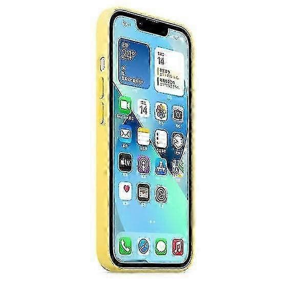 Silikonikuori Magsafella iPhone 13:lle (Sitruunankuori)