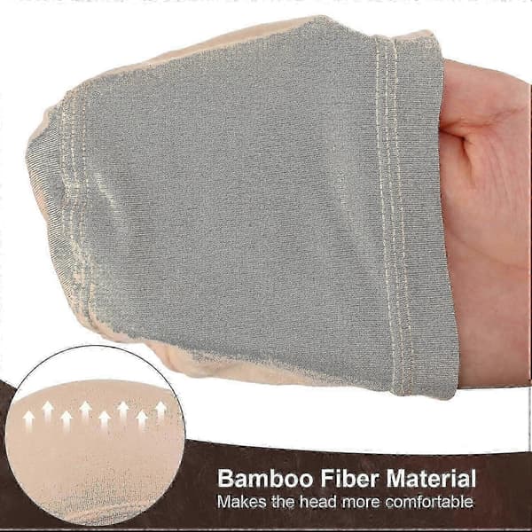 2025 Senaste Modell 4 St Bambufiber Perukmössa Bambu Perukfoder Mössa för Kvinnorq_Överraskningsgåva