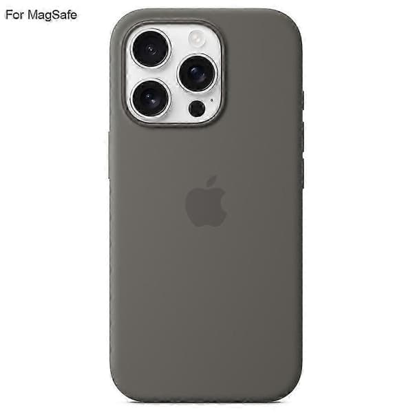 Deksler til iPhone 16 Pro Max Kompatibel med MagSafe Flytende Silikon Bakside [Induction Popov（Grå）