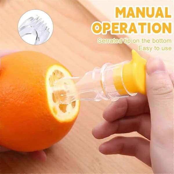 Citron Mini Squeezer, Citronpress med Skruvlock, Manuell Citronpress i Plast, Citronpress, Juicer Co