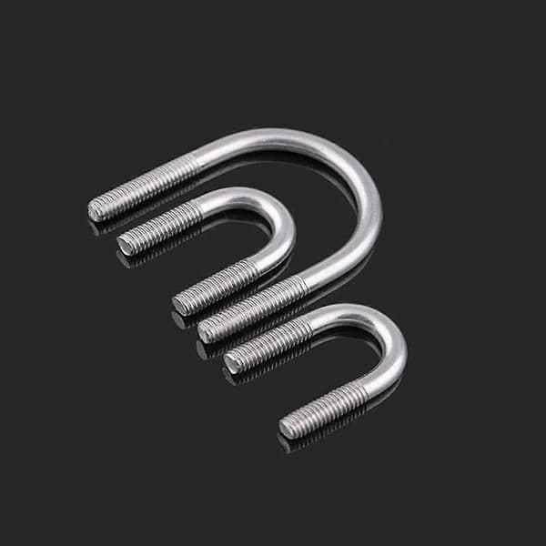 304 rustfritt stål U-bolt, U-bolt med muttere, M660mm, 3 stk