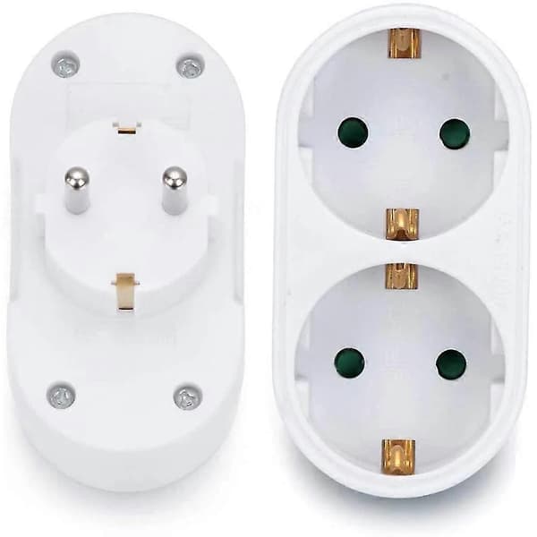 2-slots dobbeltstik, multipel stikdåse, multi-stikadapter, horisontal Cy_Særlige gaver