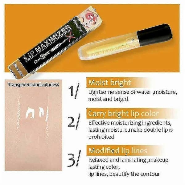 3-pack Lip Plumper Extreme Lip Gloss Maximizer Fuller Volume Bigger Lips Moisturizing Reduces Fine Lines on Lips
