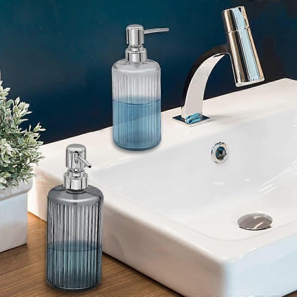 3-pak glas sæbedispenser, 17 oz håndsæbedispenser, lotion flydende sæbedispenser badeværelse, bordplade