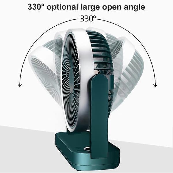 F701 Bordventilator med LED-display Grön