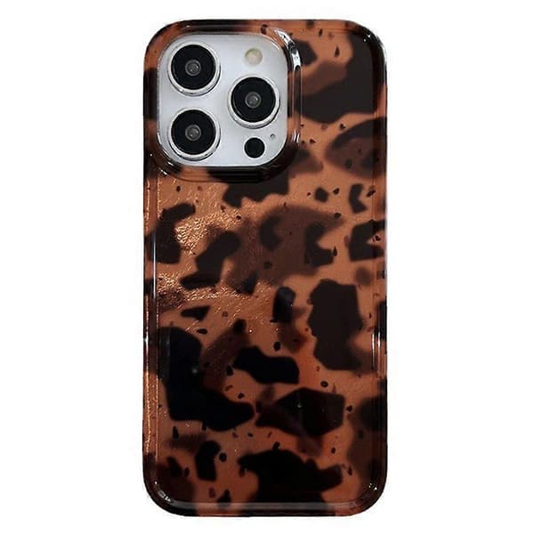 Deksel til iPhone 15 Pro Amber Leopard Print TPU-telefondeksel