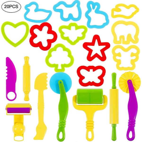 DIY Mini Clay Kit with Rolling Pins, Molds & Tools – Air Dry Dough Set for Kids