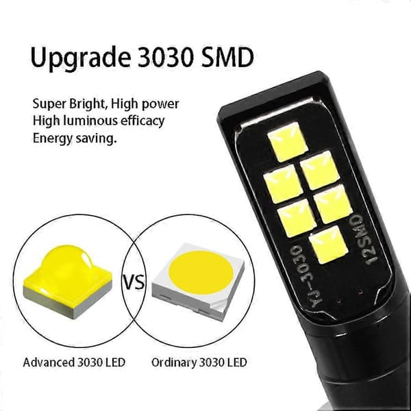 2 stk H3 LED billys Tåkelys Oppgradering 3030 Chips Auto Front Tåkelys Kjørelys Hvit 6000K Gul 12V_Gave